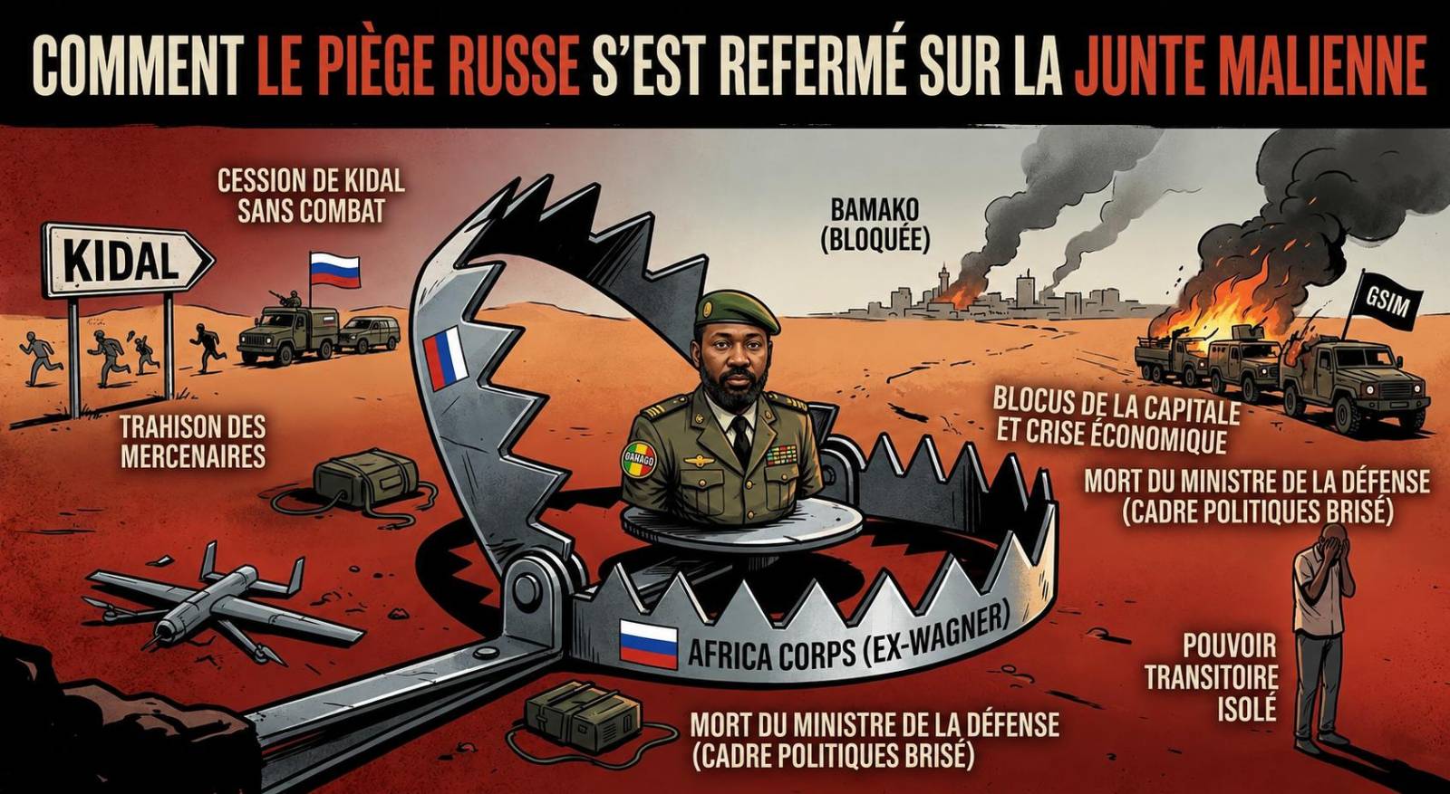 Le Mali face à l&rsquo;isolement : l&rsquo;échec stratégique de l&rsquo;alliance avec Africa Corps