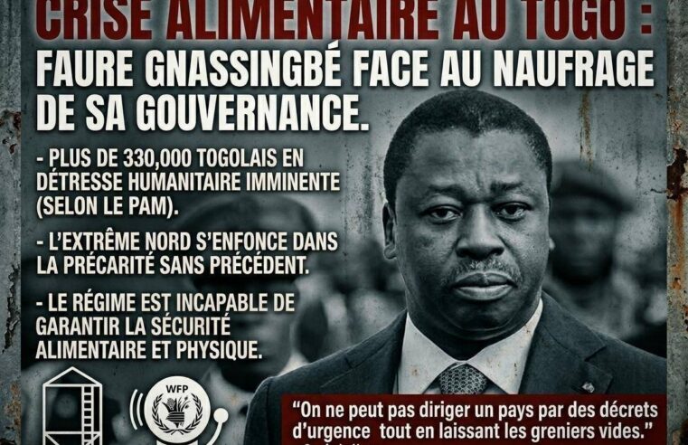 La crise alimentaire au Togo : un défi majeur pour la gouvernance actuelle