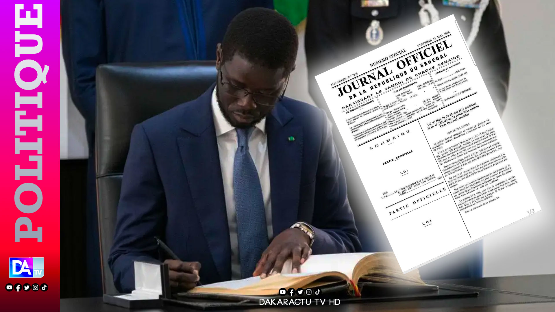 Bassirou Diomaye Faye officialise la réforme du Code électoral au Sénégal : les nouvelles règles d&rsquo;inéligibilité en détail