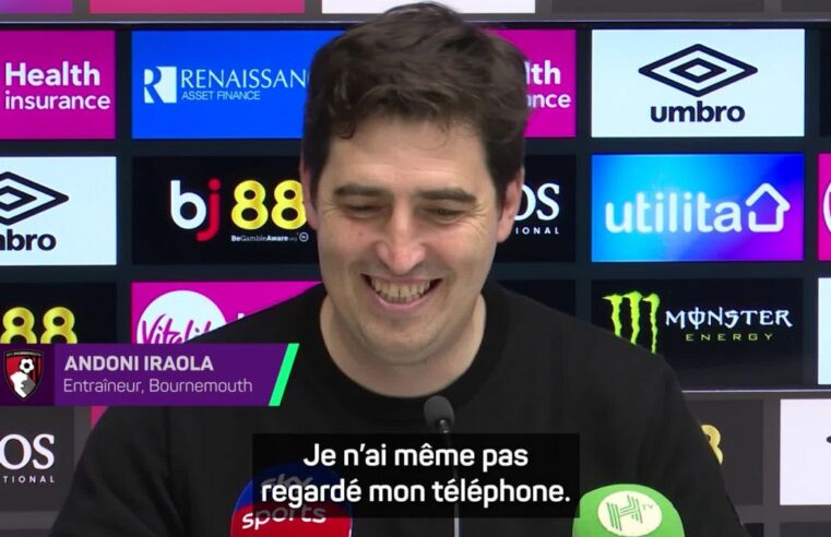 Football – trainer Andoni Iraola salue le titre d&rsquo;arsenal après son match nul avec manchester city