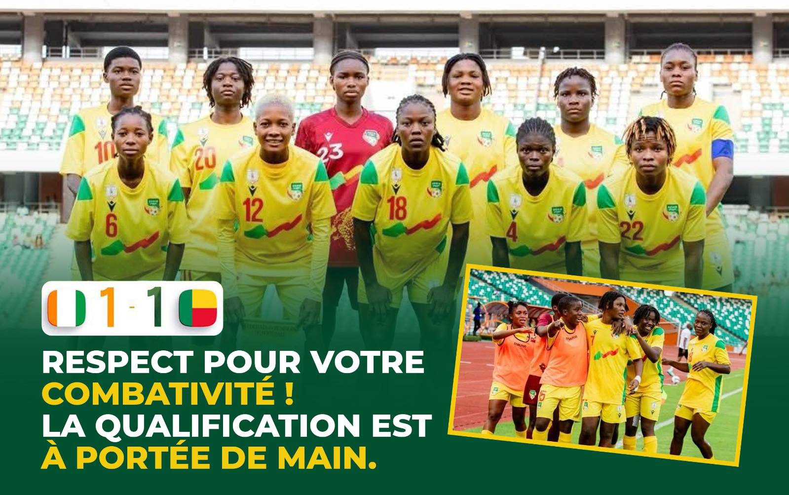 Les Amazones U20 du Bénin font le show à Abidjan et ramènent un nul en or!