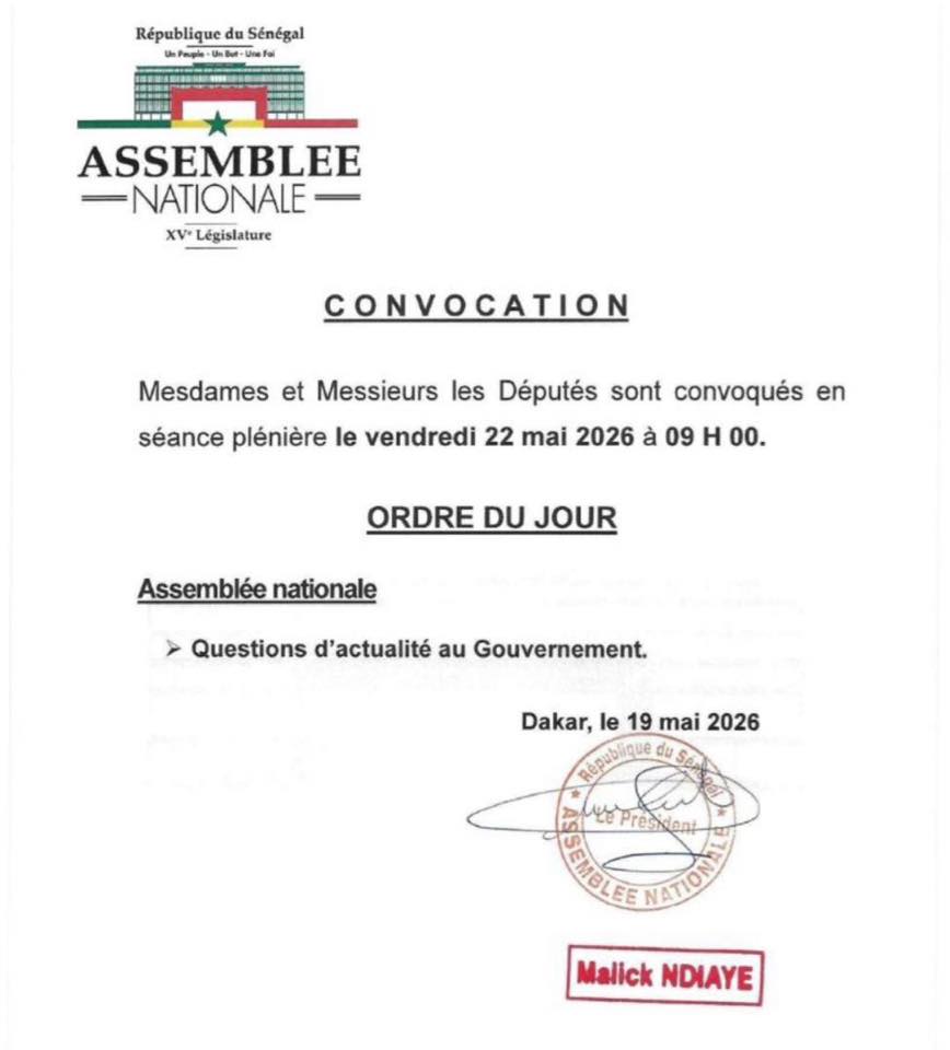 Hémicycle de l'Assemblée nationale du Sénégal
