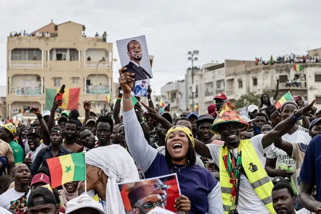 Partisane d'Ousmane Sonko lors d'un rassemblement