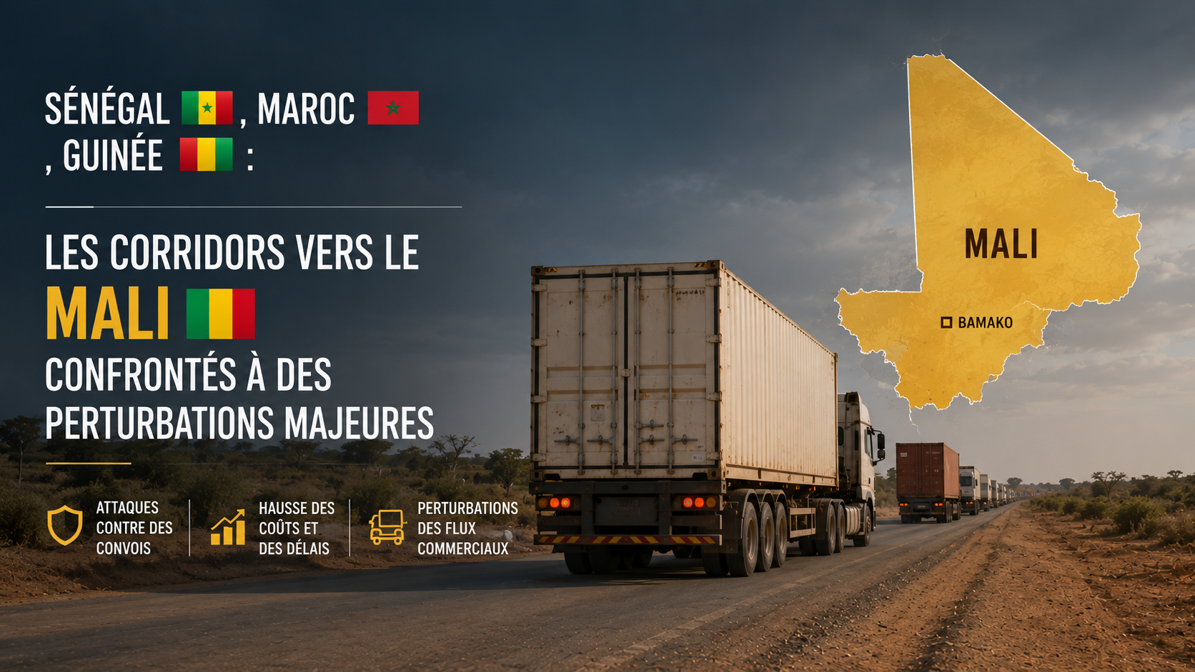 Routes du Mali en crise : Sénégal, Maroc, Guinée sous pression