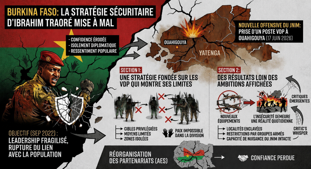 Stratégie sécuritaire du Burkina Faso : le jnim défie ibrahim traoré à ouahigouya