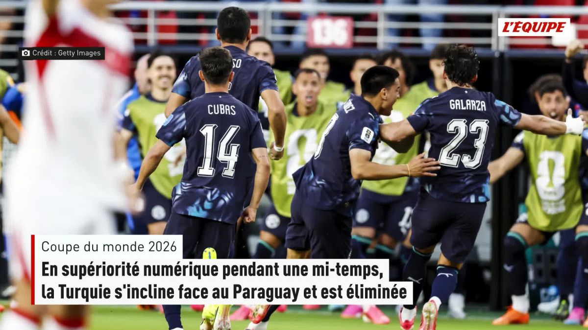 La Turquie éliminée malgré une mi-temps en supériorité numérique face au Paraguay