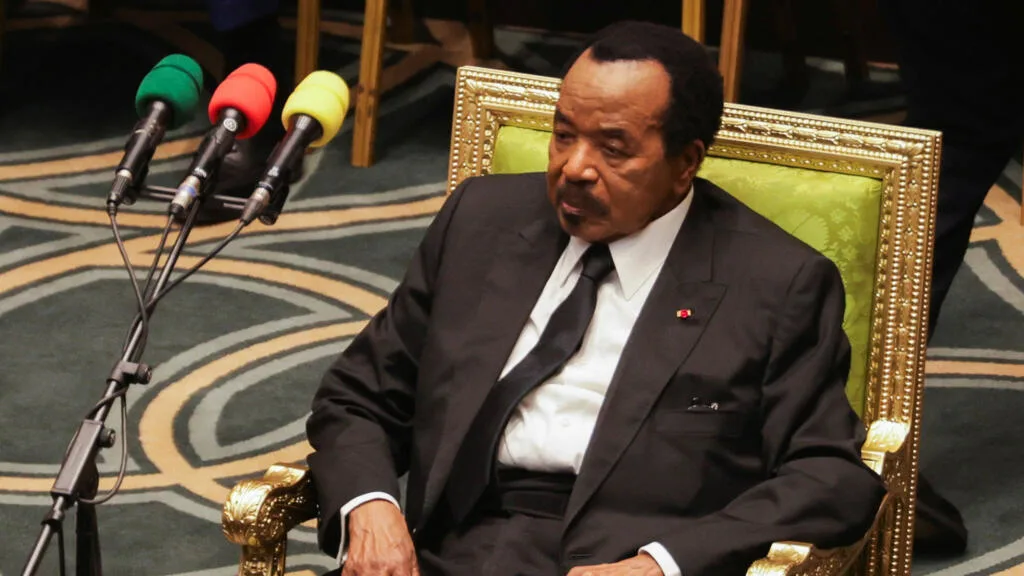 Paul Biya, président du Cameroun, lors d'une cérémonie officielle