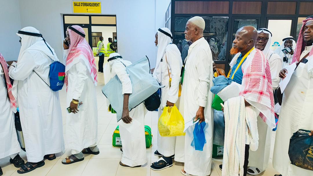 Pèlerins du Hadj 2026 à leur retour à Ouagadougou