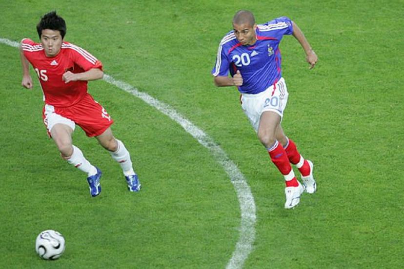 David Trezeguet lors du match de préparation à la Coupe du monde 2006 contre la Chine