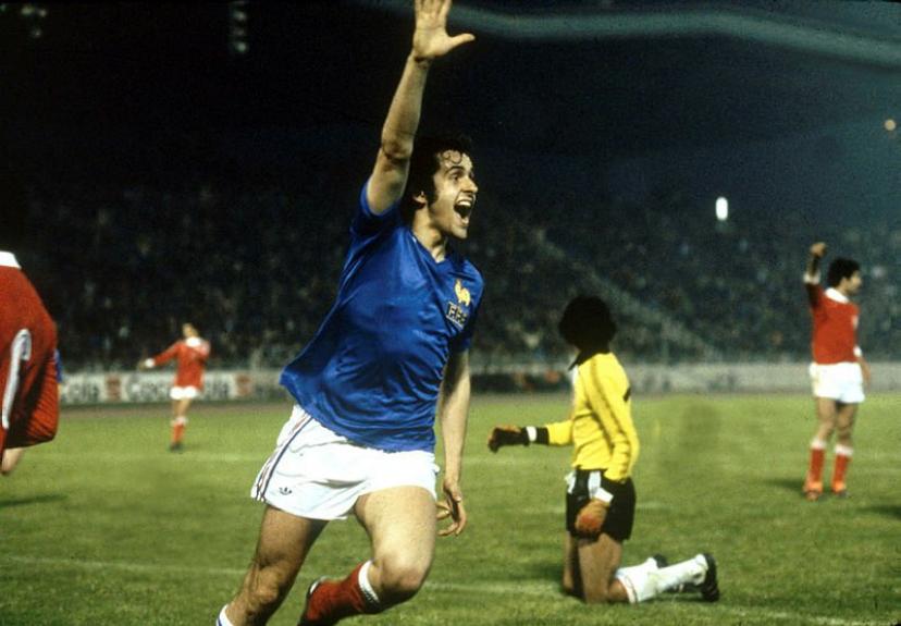 Michel Platini ouvre le score contre la Tunisie en 1978