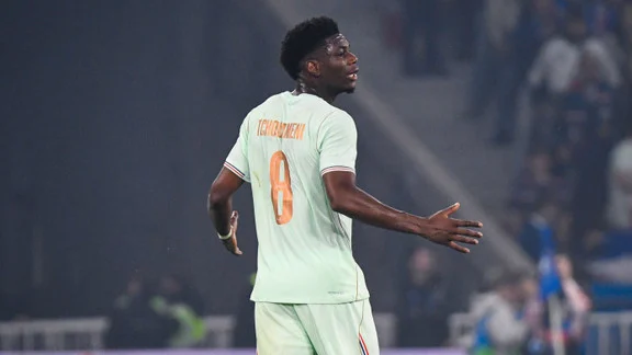 Aurélien Tchouaméni lors d'un entraînement avec le Real Madrid
