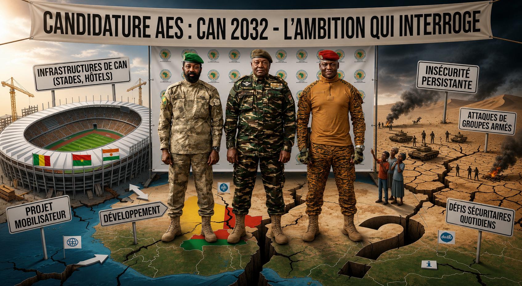 Can 2032 : le Burkina Faso, le Mali et le Niger face à un pari audacieux et risqué