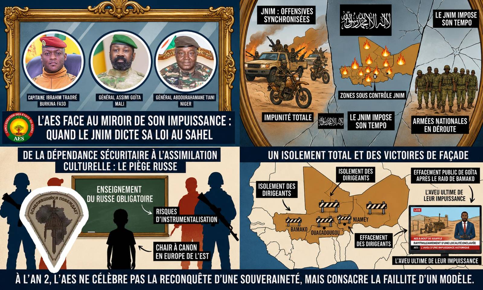 L&rsquo;impasse de l&rsquo;alliance des États du Sahel face à la domination du JNIM