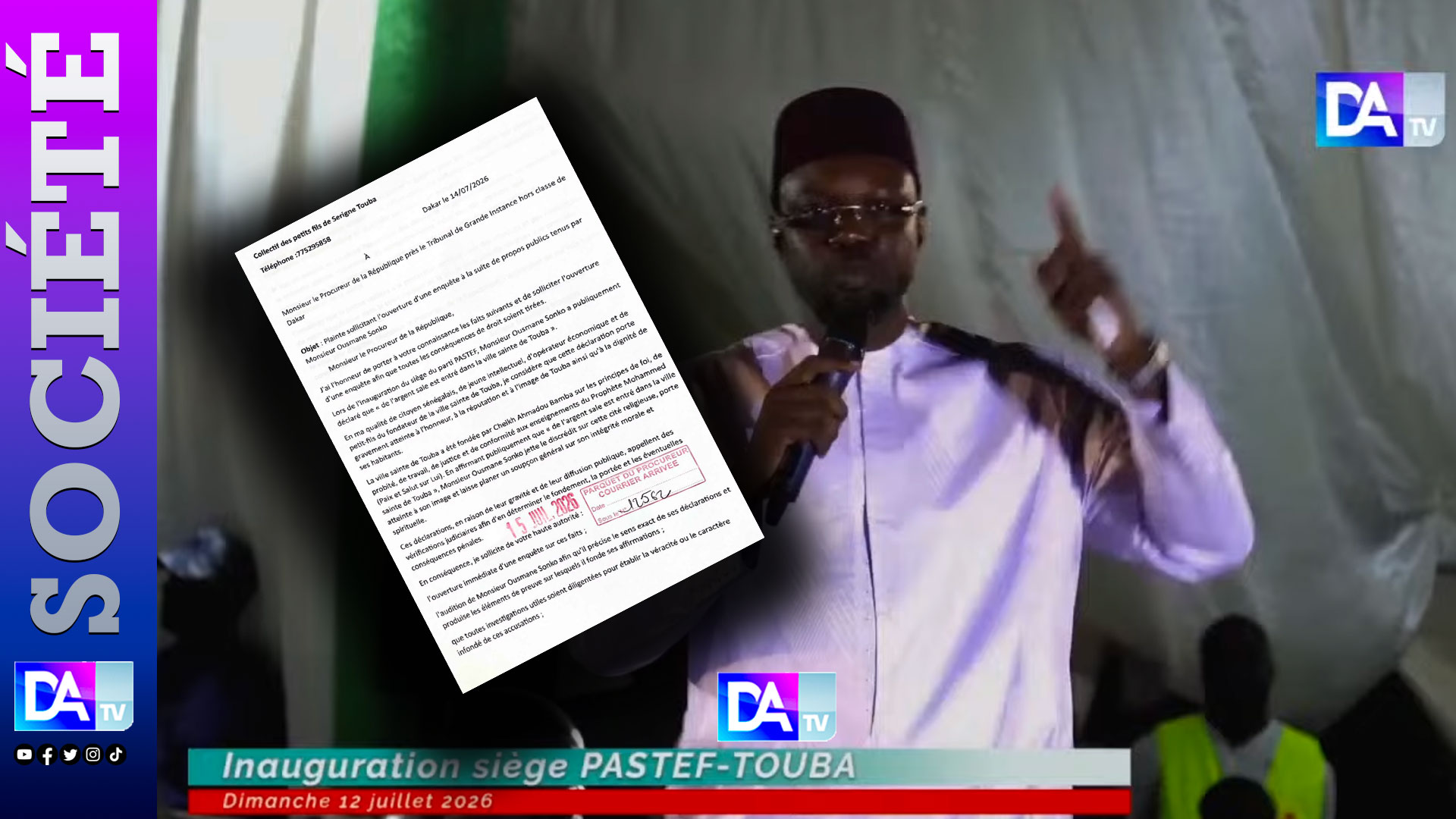 Plainte contre ousmane sonko pour propos sur touba : l&rsquo;affaire prend une tournure judiciaire