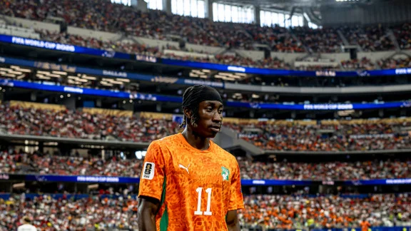 Yan Diomandé, international ivoirien, lors d'un match
