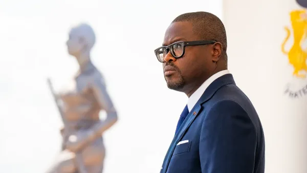 Le président de la République du Bénin, Romuald Wadagni, lors d’une cérémonie officielle