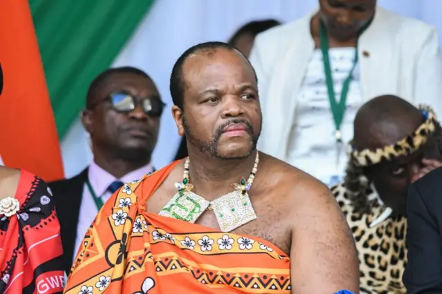 le roi Mswati III d'Eswatini lors d'une cérémonie
