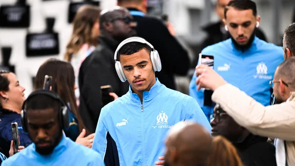 Mason Greenwood en train de jouer pour l'OM