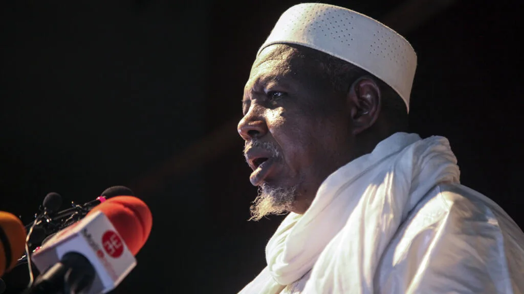 L'ancien ministre malien Hamma Ag Mahmoud lors de son ralliement à la coalition de l'imam Dicko
