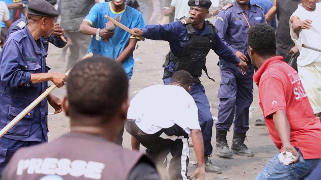 Affrontements entre la police et des manifestants lors d'une manifestation à Kinshasa, en République démocratique du Congo (image d'illustration).