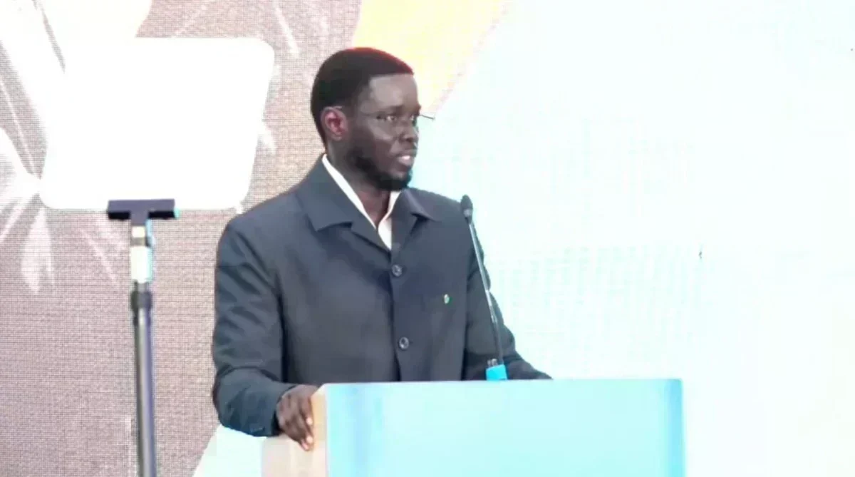 Président Bassirou Diomaye Faye lors de son intervention le président Bassirou Diomaye Faye lors de son discours