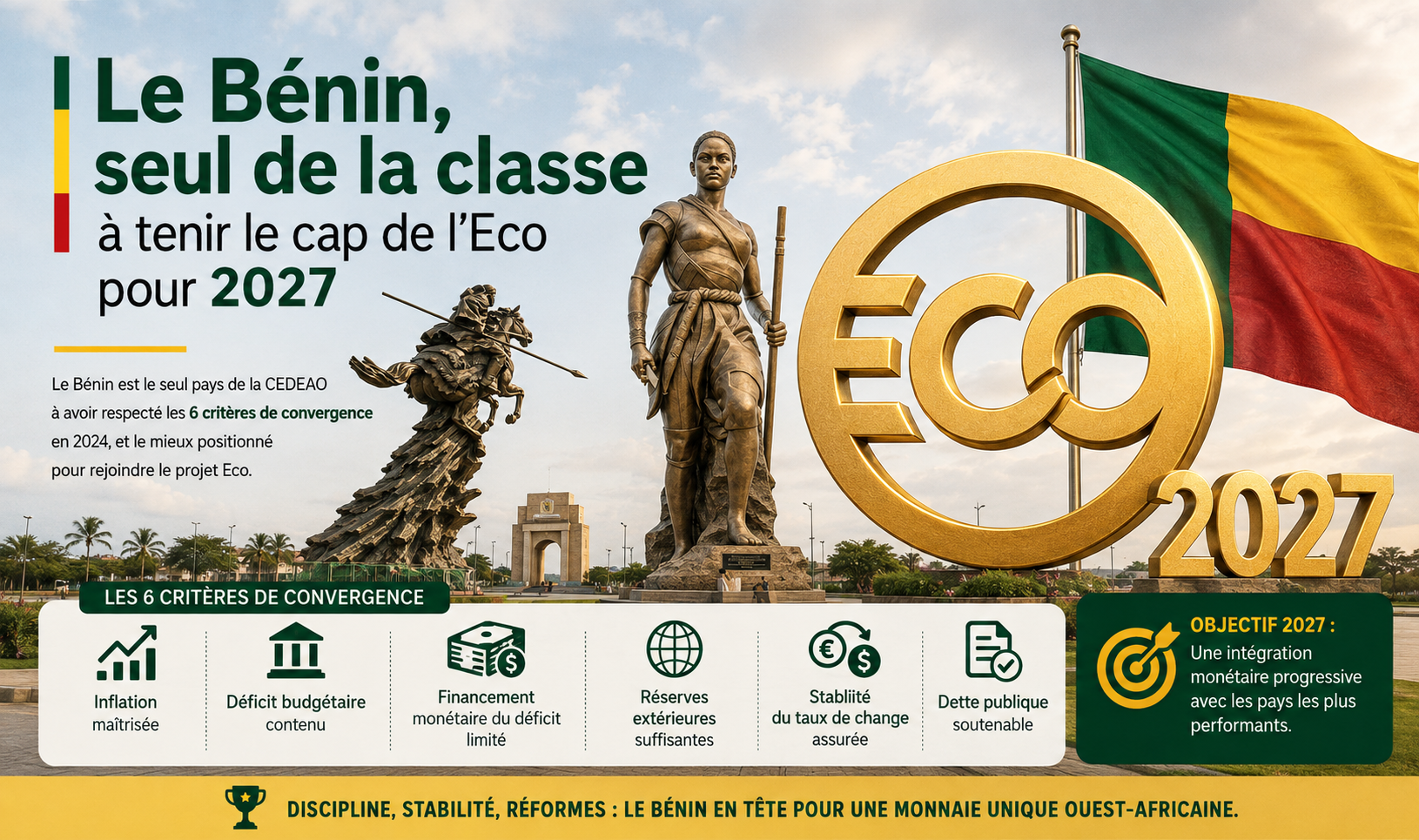 Le Bénin en tête de la course vers l&rsquo;eco 2027