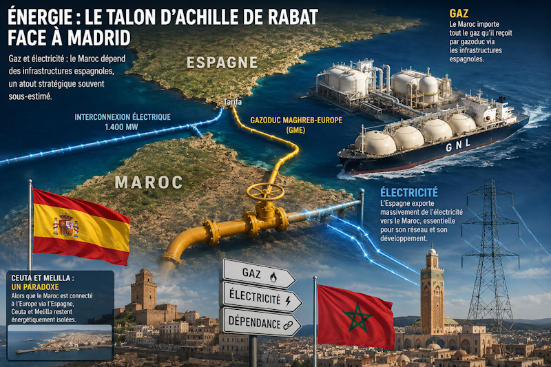 Maroc-Espagne : l&rsquo;énergie, levier caché des tensions géopolitiques