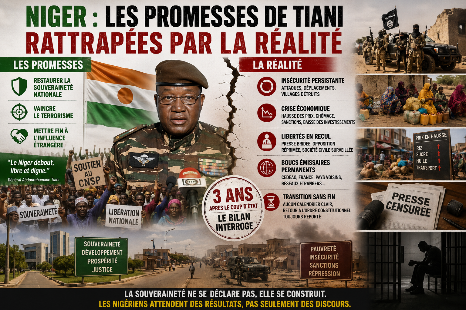 Le Niger de tiani : entre discours souverainiste et réalités accablantes