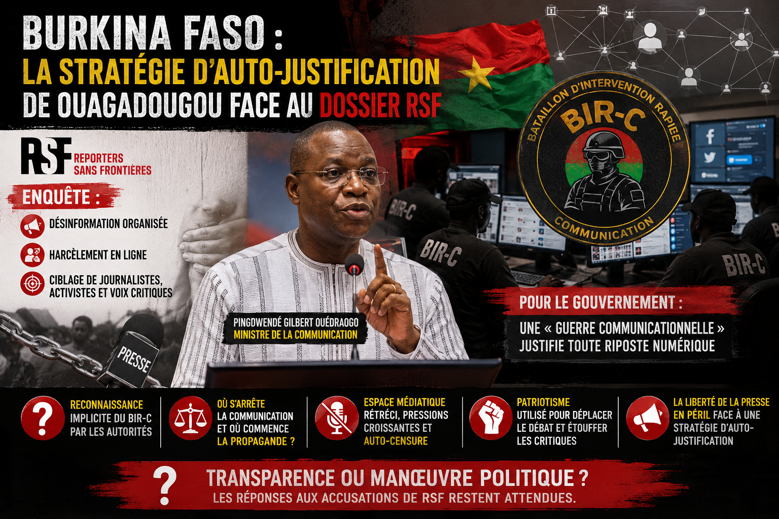 Burkina Faso : quand la communication d&rsquo;État bascule dans l&rsquo;auto-justification