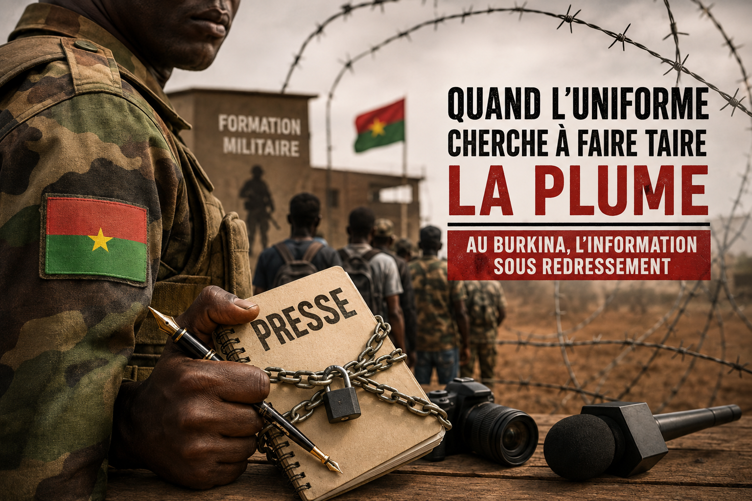 Quand l&rsquo;uniforme cherche à faire taire la plume : au Burkina, l&rsquo;information sous redressement