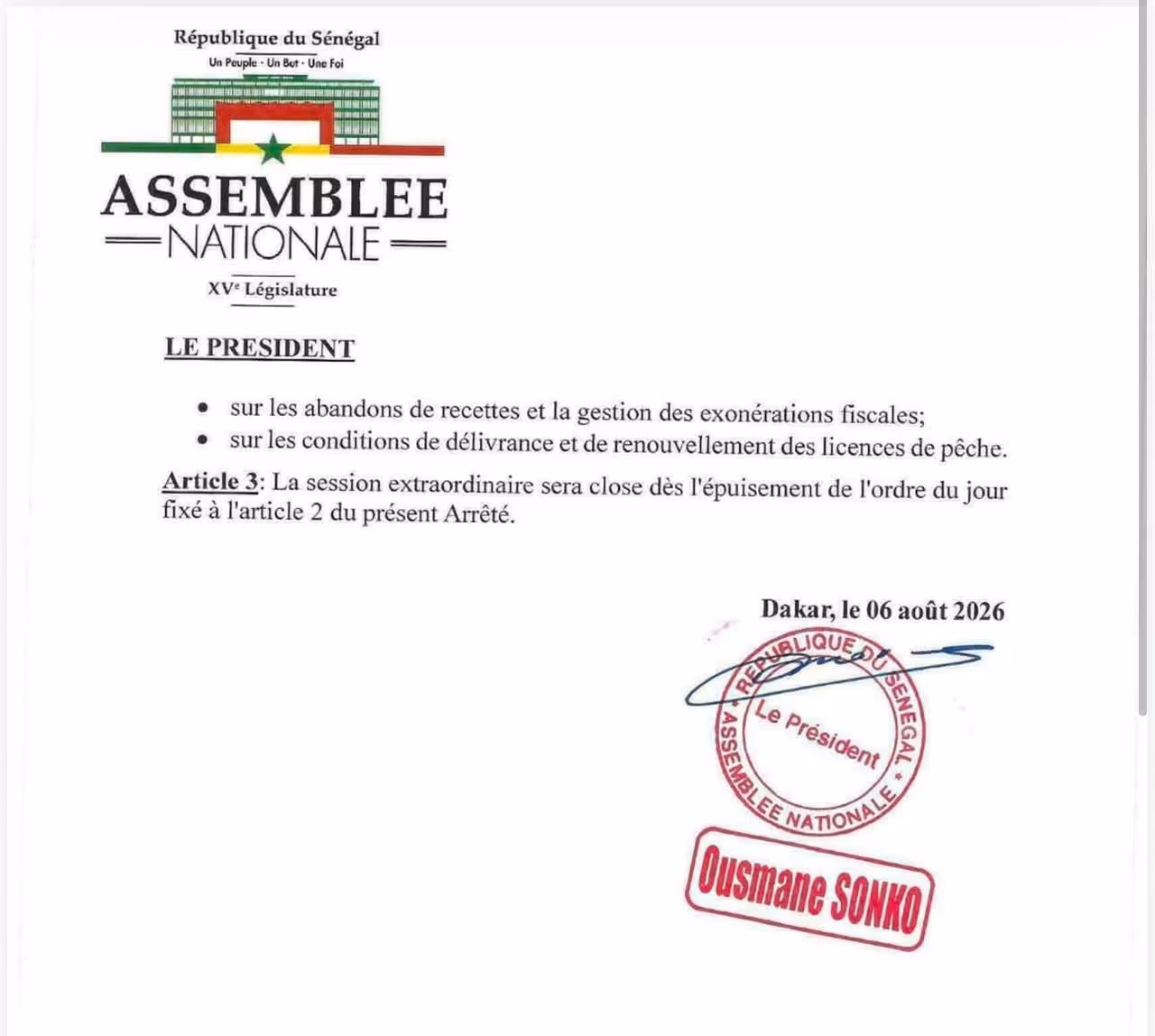Photo des bureaux de l'Assemblée nationale