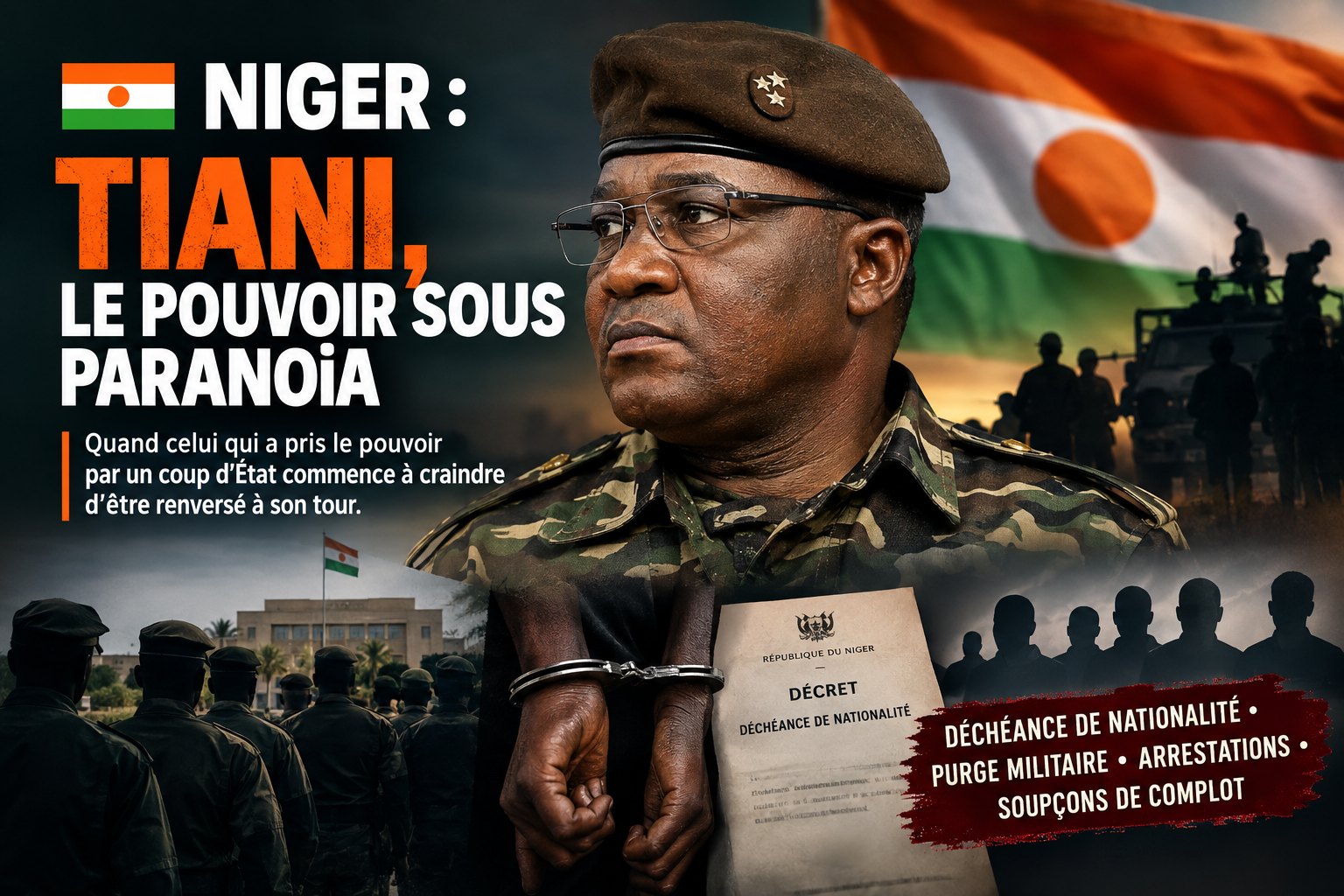 Niger : comment la peur d&rsquo;un nouveau coup d&rsquo;état transforme-t-il le pouvoir de tiani ?
