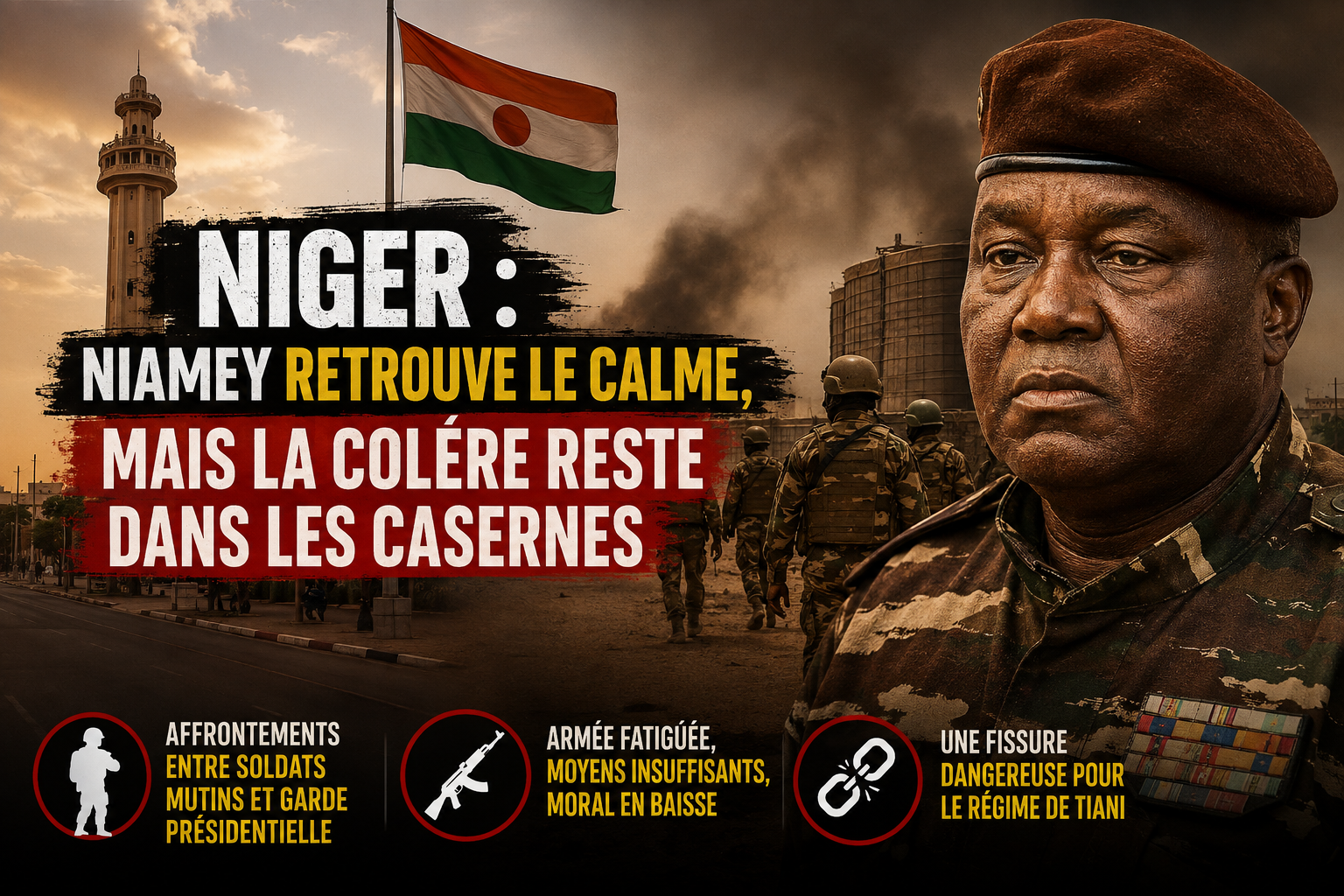 Niger : le calme apparent de Niamey, reflet d&rsquo;une tension militaire sous-jacente